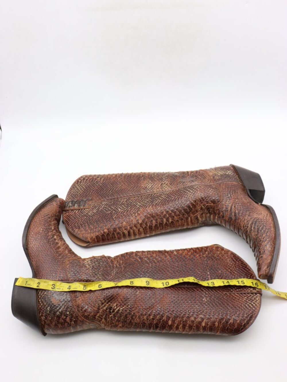 Idyllwind Slay Boots Women’s Size 8 B Brown Snakeskin Print Snip Toe Pull On - Picture 6 of 9